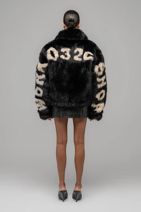 032C "Anti-Gauguin" Faux Fur Blouson - Black