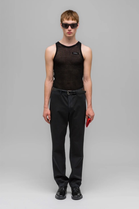 032C "Lace Knit" Tanktop - Black