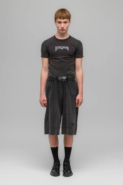 032C "Team" Layered Shorts - Fadded Black