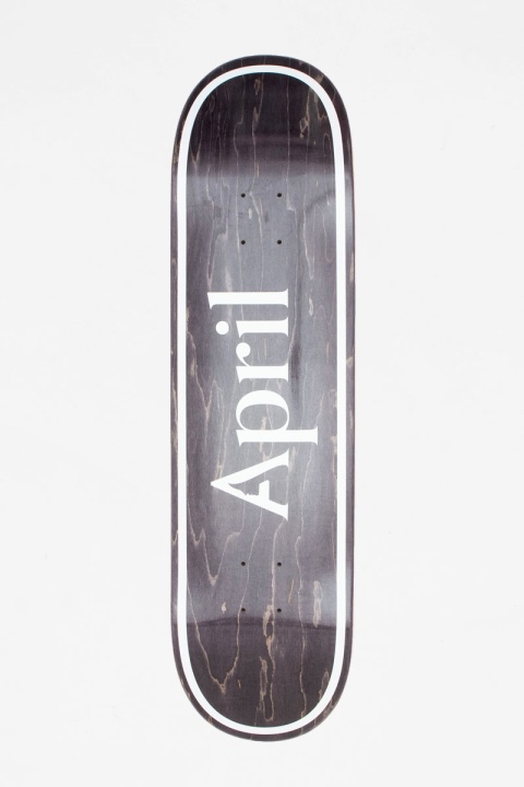 April Skateboards OG Logo Invert - Black 8.0