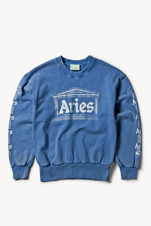 Aries Aged Ancient Column Sweat - Blue
