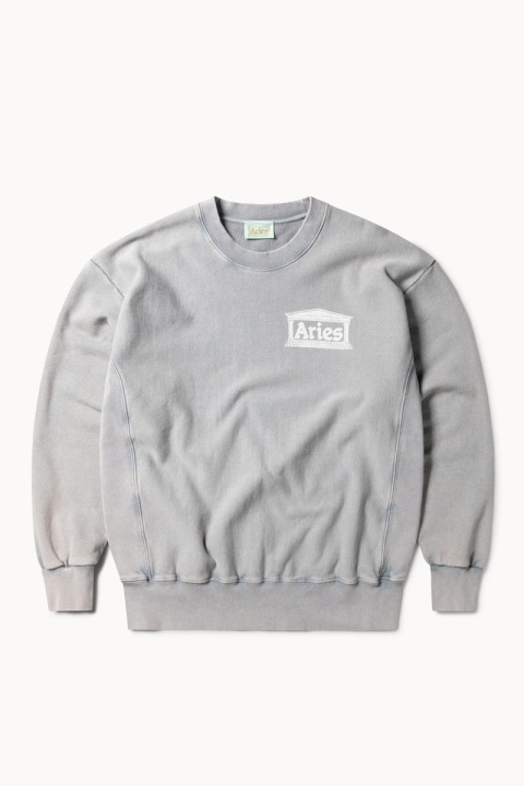 Aries Premium Aged Temple Sweatshirt - Grey