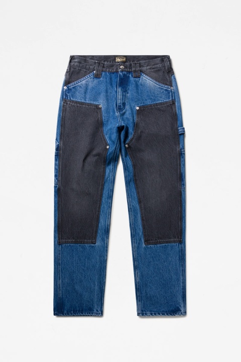 Aries Colourblocked Denim Carpenter Jean - Black/Blue