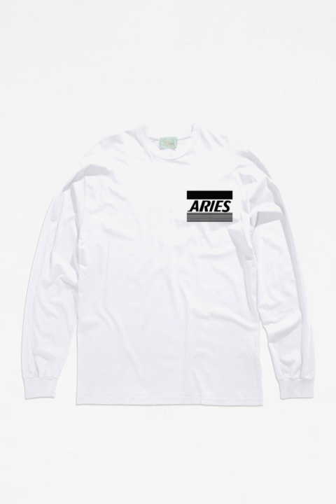Aries Credit Card LS Tee - White