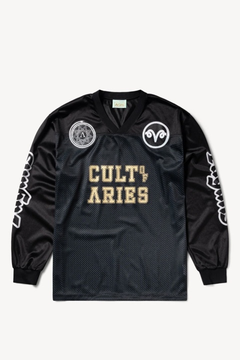 Aries Cult Leader Airtex LS Tee - Black