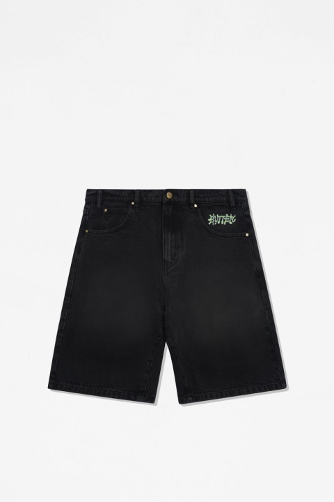 Butter Goods Ink Denim Shorts - Worn Black