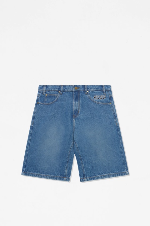Butter Goods Ink Denim Shorts - Worn Blue