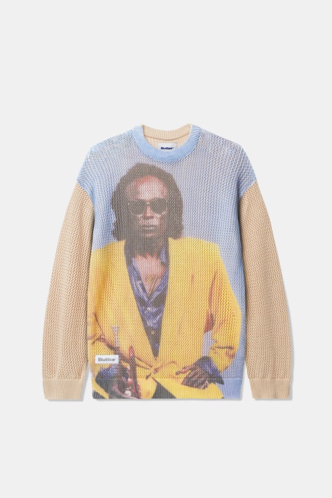 Butter Goods x Miles Davis Miles Knit Sweater - Cream