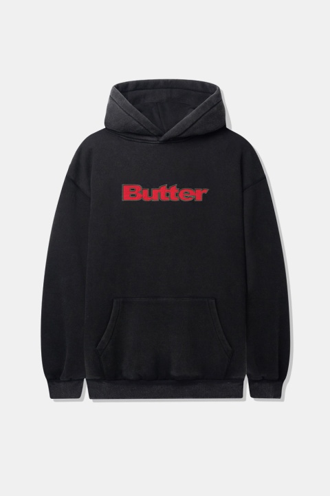 Butter Goods Nylon Logo Applique Pullover Hood - Black