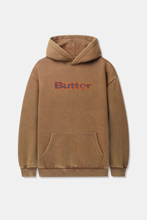Butter Goods Nylon Logo Applique Pullover Hood - Brown