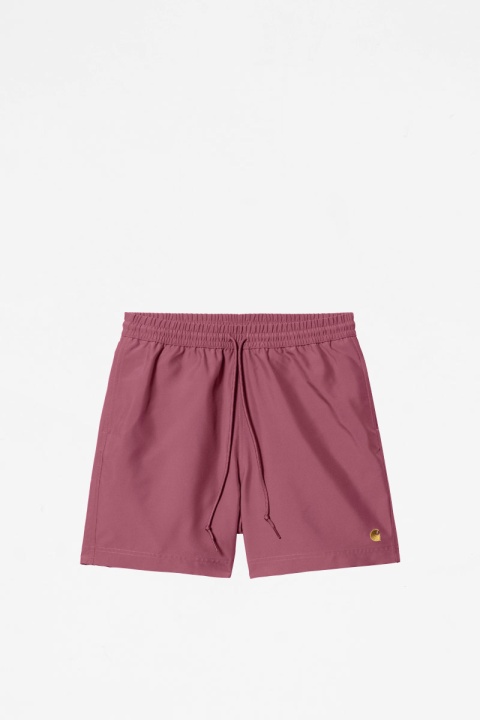Carhartt WIP Chase Swim Trunks - Dusty Fuchsia /Gold