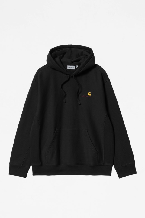 Carhartt WIP Hooded American Script Sweat - Black