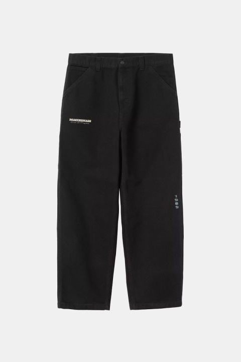 Carhartt WIP OG Single Knee Graphic Pant - Black Heavy Stone Washed