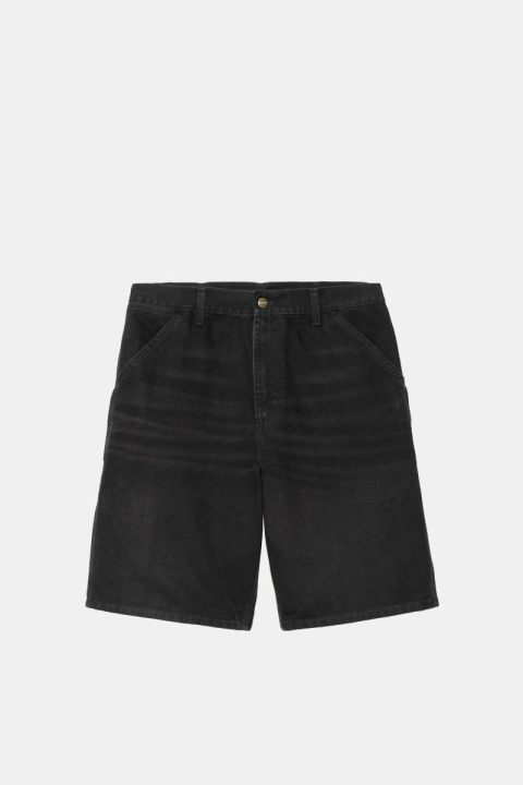 Carhartt WIP Single Knee Short - Black Stone Canvas