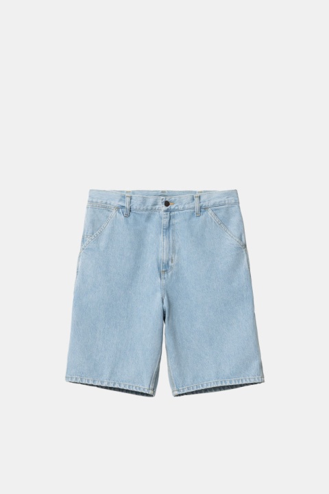 Carhartt WIP Single Knee Short - Blue Heavy Stone Bleached