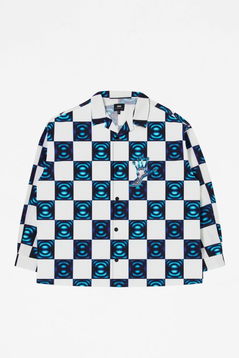 Edwin Digital Check Shirt LS - Blue/White
