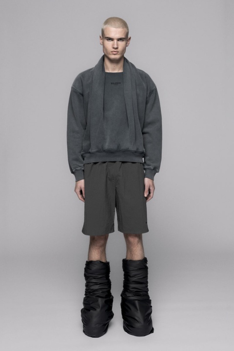 Han Kjobenhavn SILENCE Double Layered Crewneck - Ash Grey