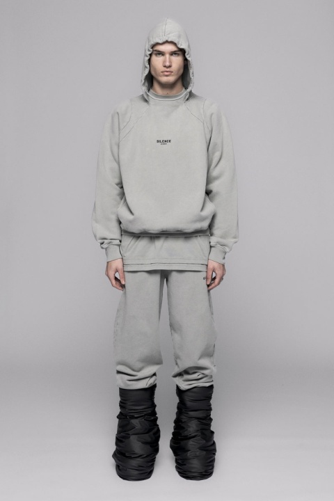 Han Kjobenhavn SILENCE Raglan Hoodie - Steel Grey
