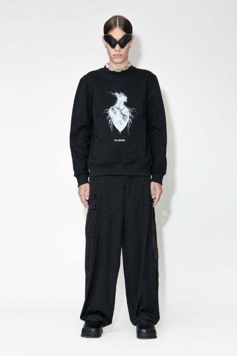 Han Kjobenhavn Heart Monster Regular Crewneck - Black