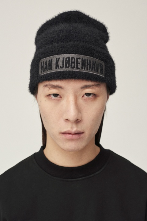 Han Kjobenhavn Logo Hairy Beanie - Black