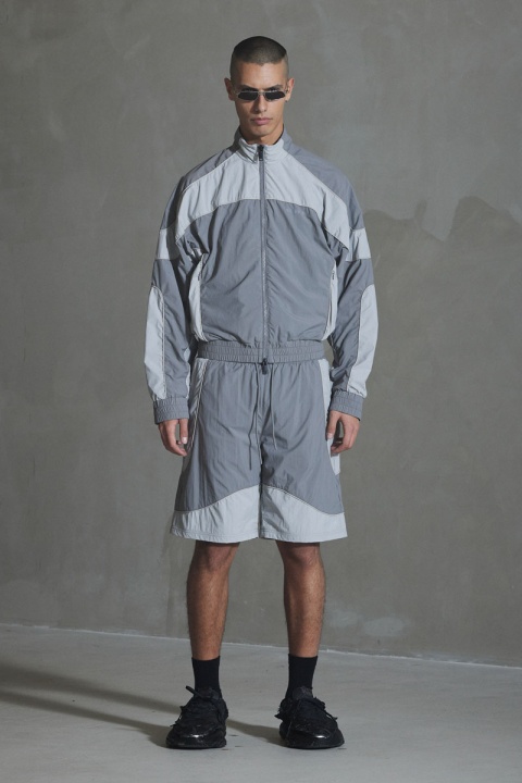 Han Kjobenhavn Panelled Track Jacket - Warm Grey
