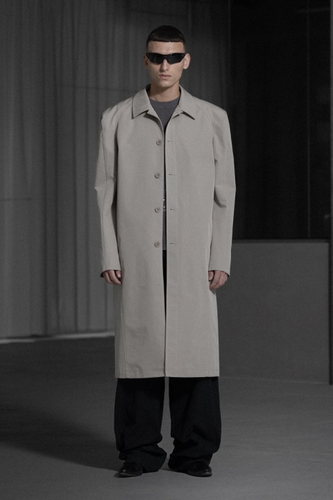 Han Kjobenhavn Technical Long Coat - Stone Grey