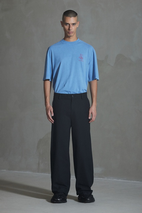 Han Kjobenhavn Wide-Leg Cotton Trousers - Anthracite Black