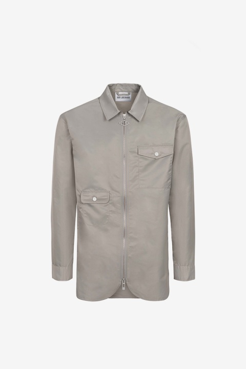 Han Kjobenhavn Army Zip Overshirt - Grey