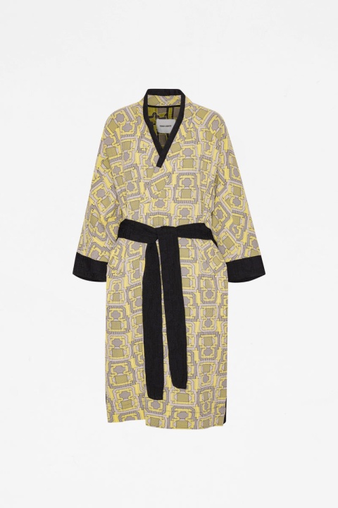 Henrik Vibskov Air Dress Coat  - Yellow Black Fold