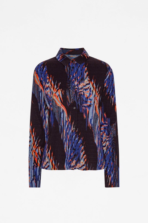 Henrik Vibskov Silhouette Plisse Shirt - Blue Shadow Wing