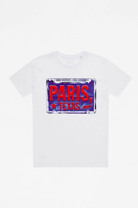 IDEA Wim Wenders - Paris, Texas License Plate Tee - White