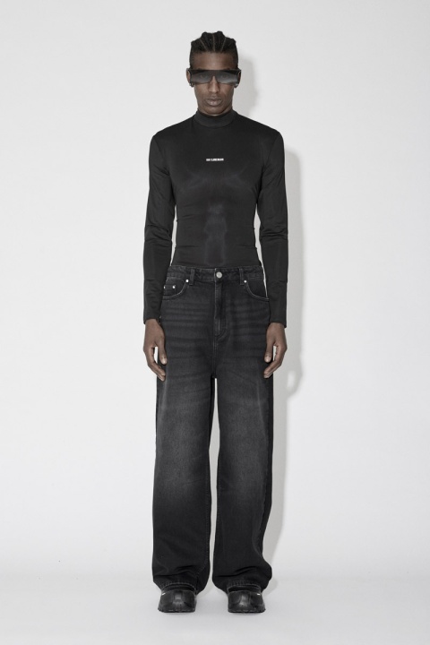 Han Kjobenhavn Logo Stretch Jersey LS Turtleneck - Black