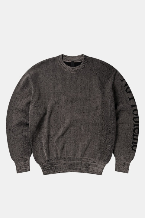 No Problemo Alien-O Glitch Knit Crew Neck - Black