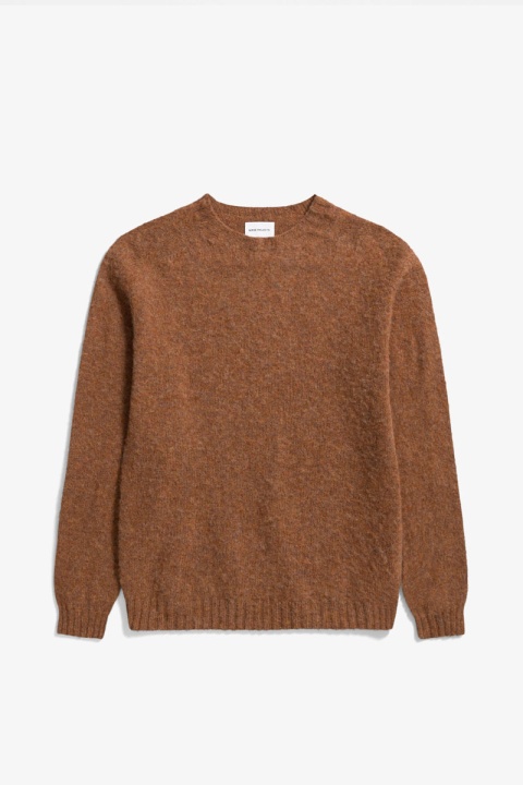 Norse Projects Birnir Brushed Lambswool - Burnt Orange