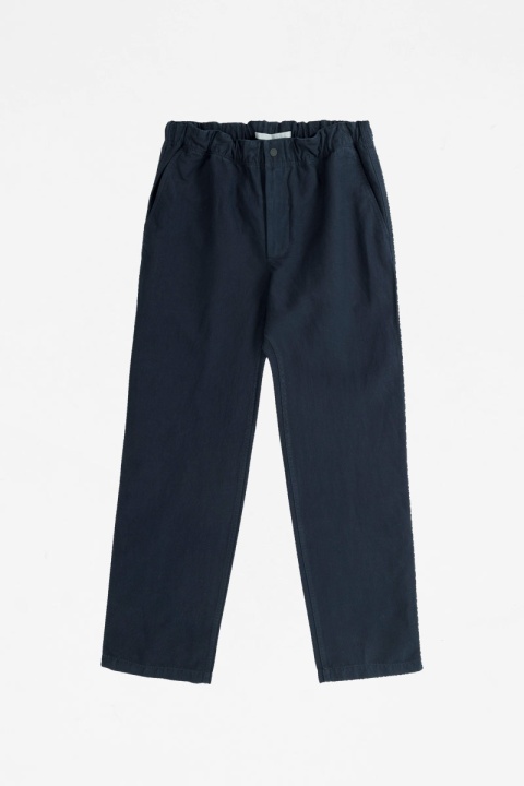 Norse Projects Ezra Relaxed Cotton Linen Trouser - Dark Navy