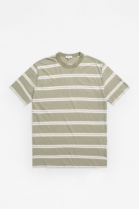 Norse Projects Johannes Sunbleached Stripe - Sunwashed Green