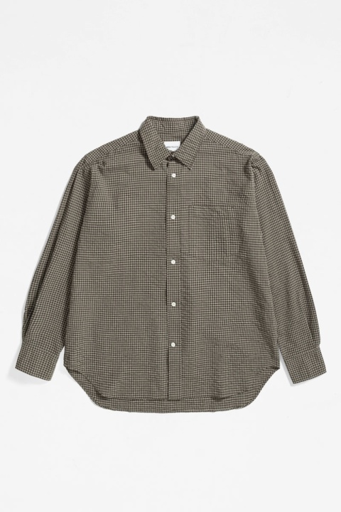 Norse Projects Mo Check Oversized Shirt - Taupe