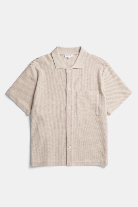 Norse Projects Gustav Crochet Jersey Shirt - Oatmeal