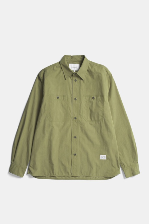 Norse Projects Silas Tech Poplin Shirt 2.0 - Moss Green