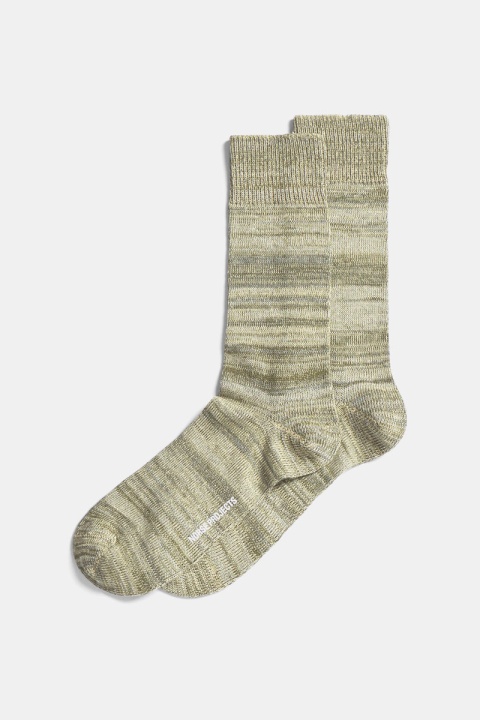 Norse Projects Bjarki Cotton Twist Sock - Moss Green