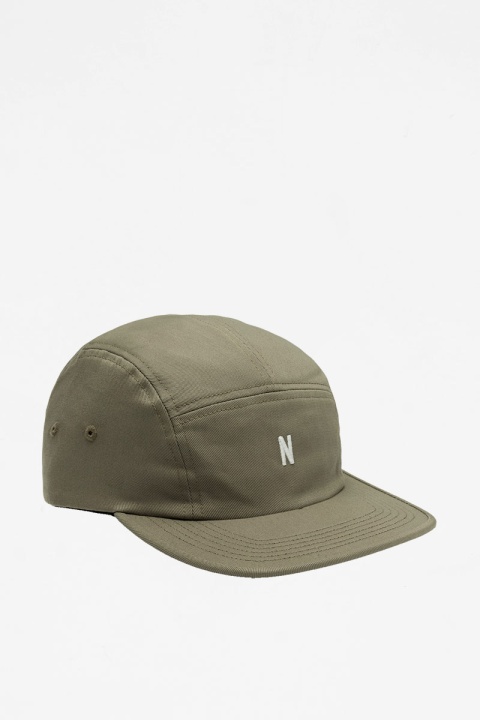 Norse Projects Twill 5 Panel Cap - Sediment Green
