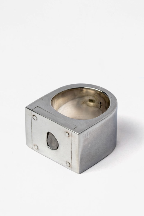 Parts of Four Plate Ring Single (0.2 CT Diamond Slab, 17mm, PA)