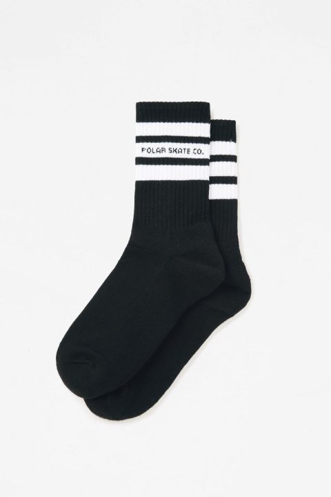Polar Skate Co. Fat Stripe Socks - Black