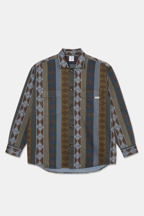 Polar Skate Co. Big Boy Overshirt - Blue Green Mix