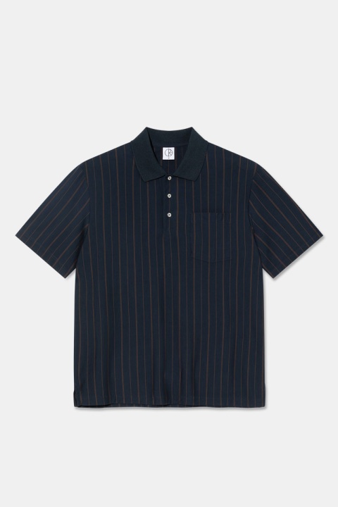 Polar Skate Co. Fancy Polo Shirt - Navy/Brown