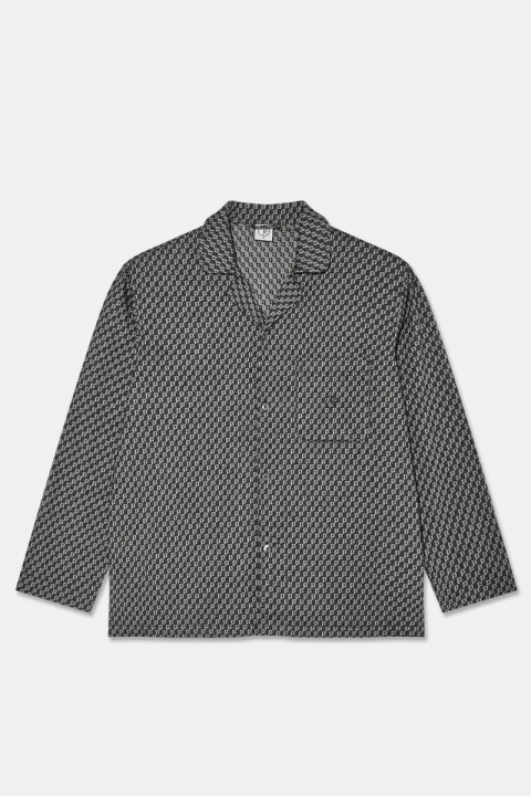 Polar Skate Co. Pyjama LS Shirt - P Pattern Black/White