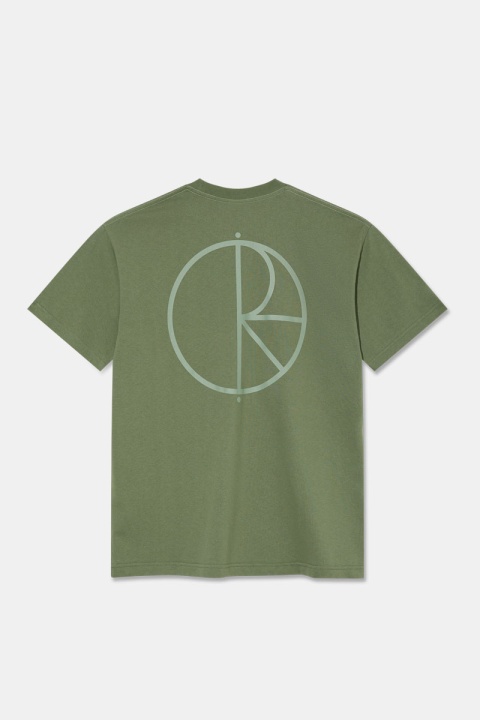 Polar Skate Co. Stroke Logo Contrast Tee - Moss Green
