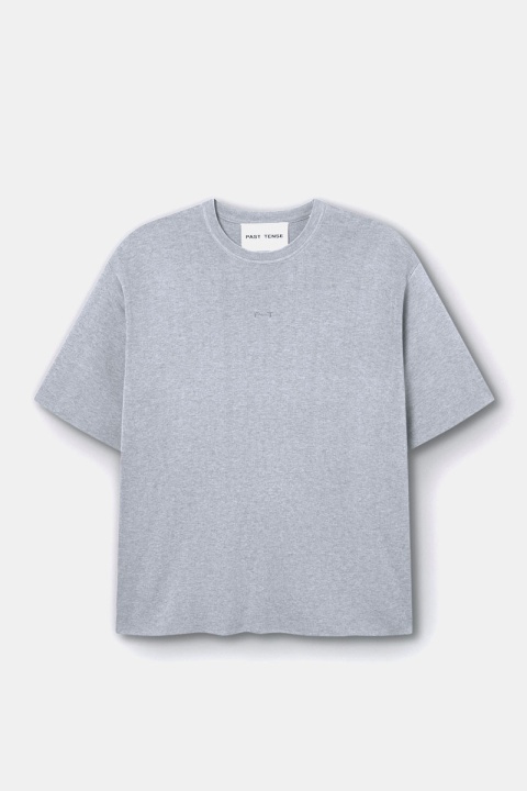 Past Tense Milano Knit Crewneck Tee - Grey Melange