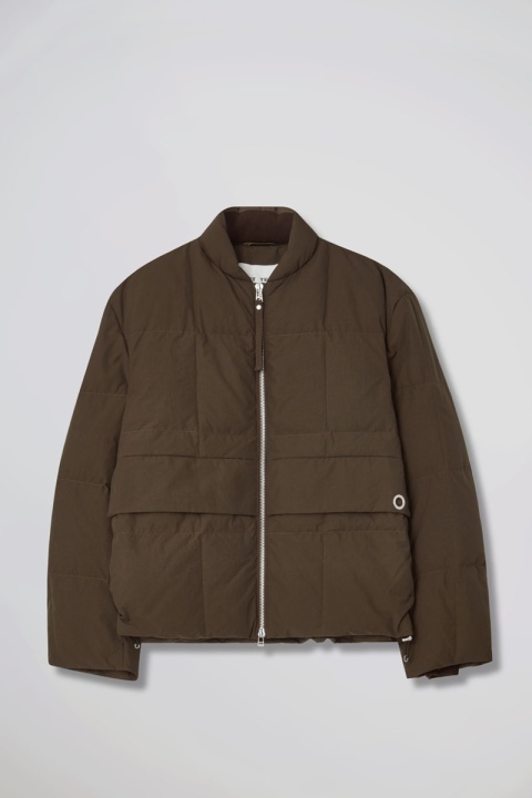 Past Tense Down Bomber Jacket - Taupe