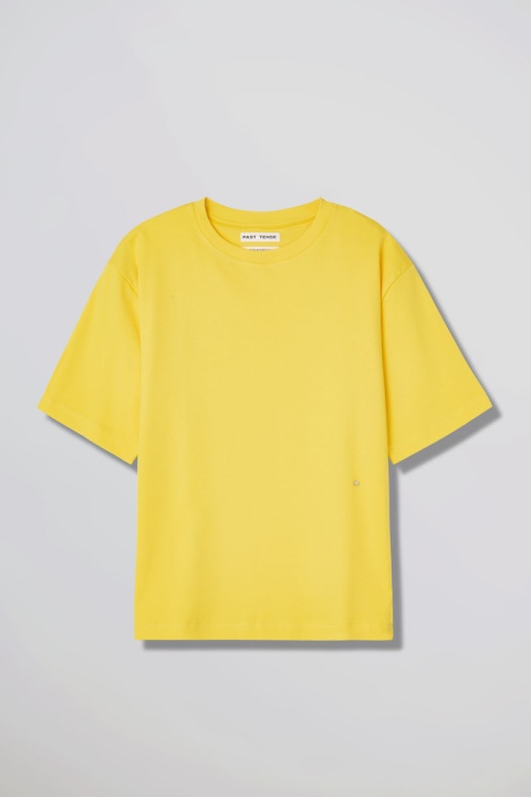 Past Tense Crewneck Tee - Acid Yellow